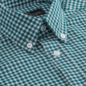NEW Combatant Gentlemen Green Gingham Dress Shirt